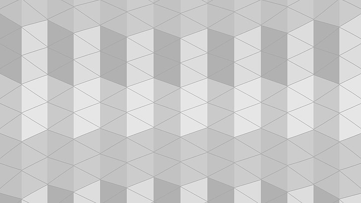 latar belakang abu-abu dan putih, cerah, kisi, segitiga, Wallpaper HD