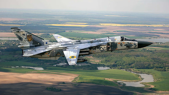  Flight, Bomber, Su-24, Ukraine Air Force, ATO, HD wallpaper HD wallpaper