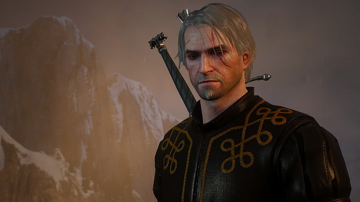 ديكور حائط خشبي باللونين الأسود والبني ، The Witcher 3: Wild Hunt ، Skellige ، Geralt of Rivia، خلفية HD