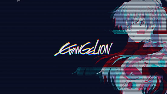 Neon Genesis Evangelion, Asuka Langley Soryu, fundo simples, arte de falha, HD papel de parede HD wallpaper