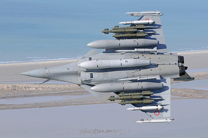 Kämpfer, Dassault Rafale, Die französische Luftwaffe, Luftwaffe, PTB, Luftbomben, MBDA Meteor, MBDA MICA, AASM-Hammer, Rekata, HD-Hintergrundbild