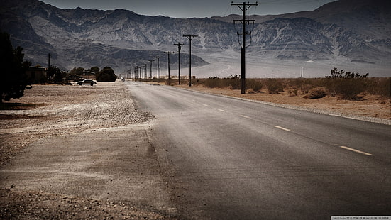 carretera de asfalto gris, carretera, paisaje, Fondo de pantalla HD HD wallpaper