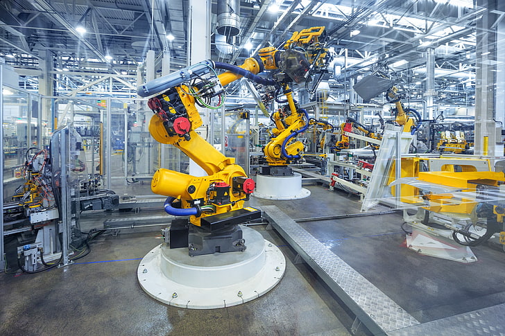 robot, mesin, teknik, pabrik, industri, Wallpaper HD