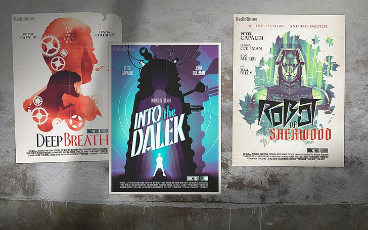 tre olika DVD-fodral, Doctor Who, affisch, HD tapet