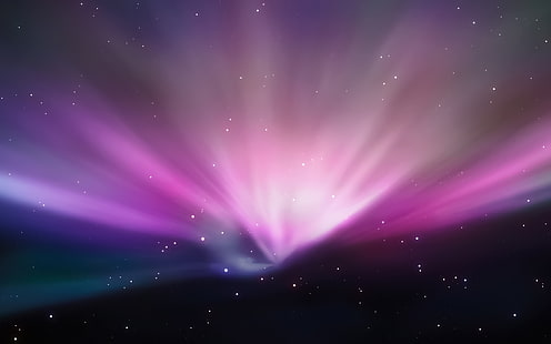 aurora viola, Aurora, Mac OS X, macOS, Stock, HD, 5K, Sfondo HD HD wallpaper