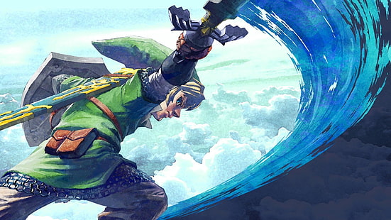 Wallpaper Legend Of Zelda Link, The Legend of Zelda, video game, pedang, Master Sword, Wallpaper HD HD wallpaper