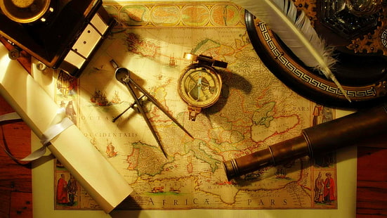 Trip, kompas menggambar abu-abu, mape, trip, vintage, kompas, 3d dan abstrak, Wallpaper HD HD wallpaper
