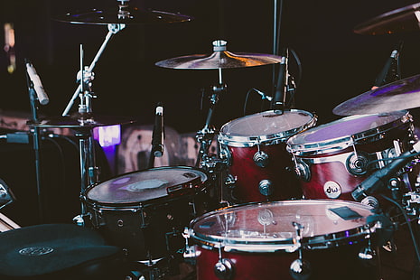 кестеняв барабанен комплект, барабан, барабанен комплект, барабанен комплект, музикален инструмент, HD тапет HD wallpaper
