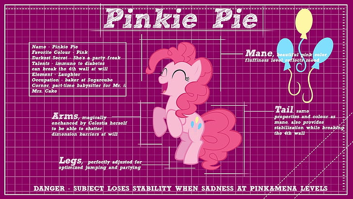 My Little Pony Pinkie Pie HD, desenho animado / quadrinhos, pequeno, meu, pônei, torta, mindinho, HD papel de parede