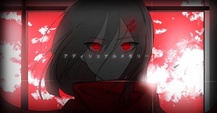 tateyama ayano, mata merah, proyek kagerou, Anime, Wallpaper HD