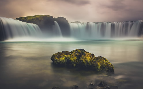 Godafoss waterfall Iceland, Waterfall, Iceland, Godafoss, HD wallpaper HD wallpaper