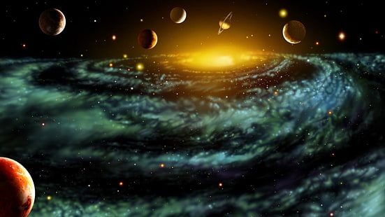 espacio, estrellas, naturaleza, planetas, HD tapet HD wallpaper