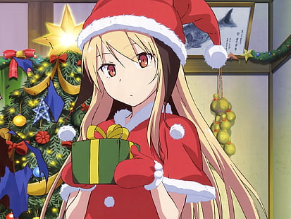 Ragazza di Babbo Natale, Sakurasou no Pet na Kanojo, Shiina Mashiro, Natale, Sfondo HD HD wallpaper