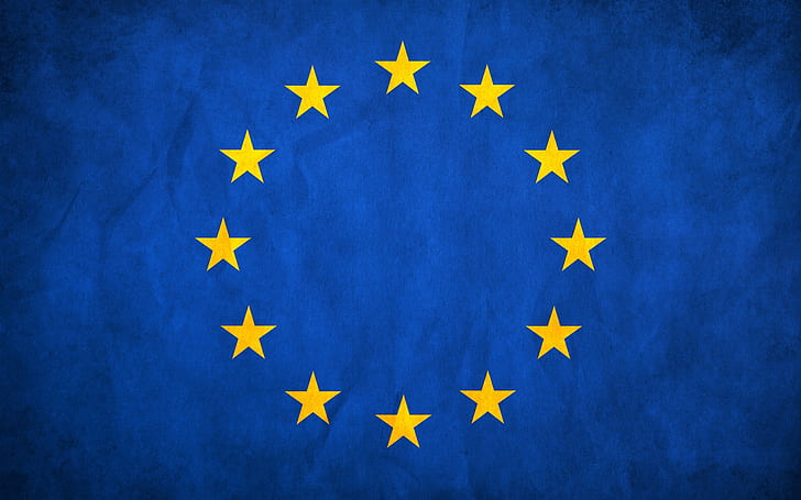 европейский союз, флаг, звёзды, европа, текстура, HD обои
