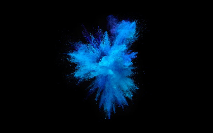 Blue Explosion, Blue, Explosion, HD wallpaper