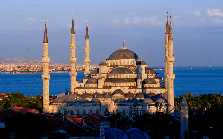 Mesquita Azul Da Mesquita Do Sultão Ahmed Em Istambul Turquia Hd Wallpaper 2560 × 1600, HD papel de parede