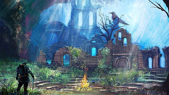 Dark Souls, วิดีโอเกม, Dark Souls: Remastered, knight, วอลล์เปเปอร์ HD HD wallpaper