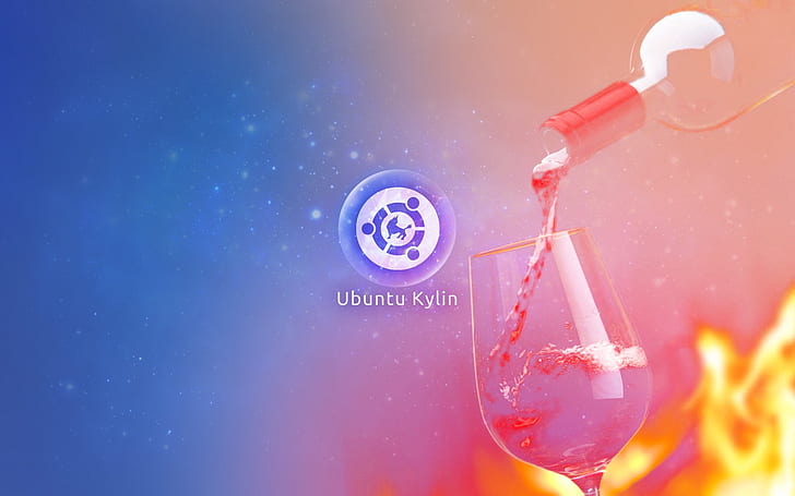 Ubuntu, vin, verre, Fond d'écran HD