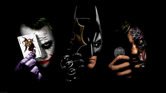 джокер бэтмен, двукратное Бэтмен темный Джокер Найт HD, кино, классика, темный, Бэтмен, рыцарь, джокер, HD обои HD wallpaper