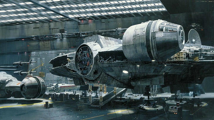 statek kosmiczny Star Wars Millennium Falcon, Tapety HD