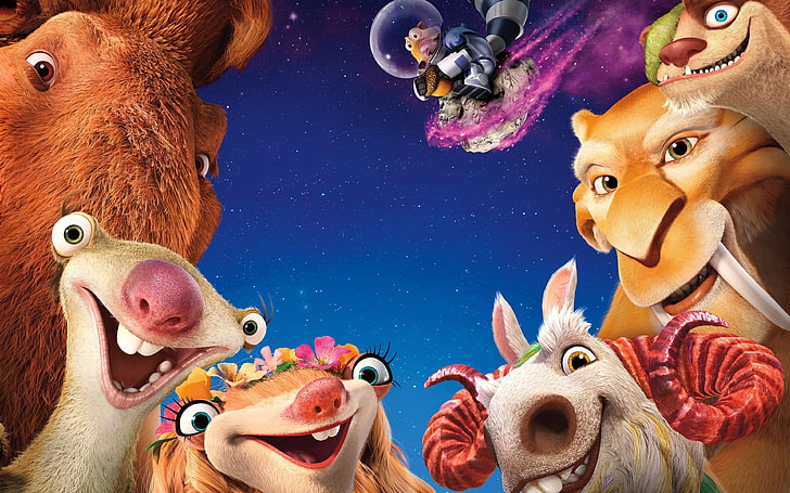 Ice Age Collision Course 2016 Charac, Disney Ice Age wallpaper, Movies, Hollywood Movies, hollywood, 2016, ice age: collision course, HD wallpaper