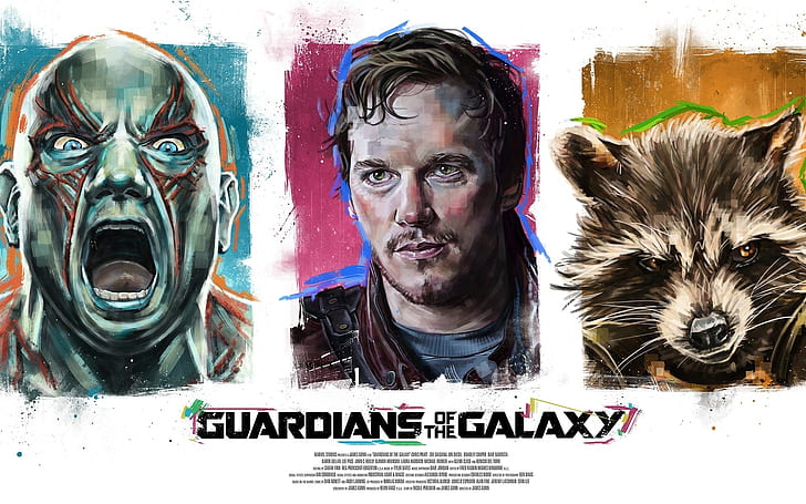 Guardians of the Galaxy Poster Artwork, guardianes de la galaxia, póster, ilustraciones, Fondo de pantalla HD