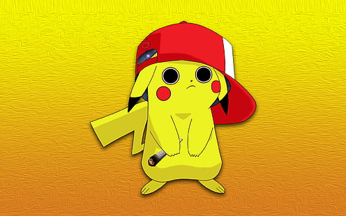 Pikachu från Pokemon-illustration, psykedelisk, trippy, Pokémon, Pikachu, cannabis, HD tapet HD wallpaper