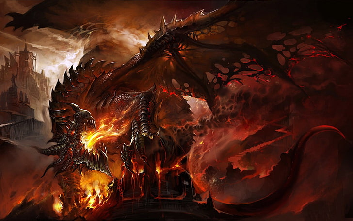 Dragon Age 3 Inquisition Games Wallpaper 04, carta da parati digitale drago rosso, Sfondo HD