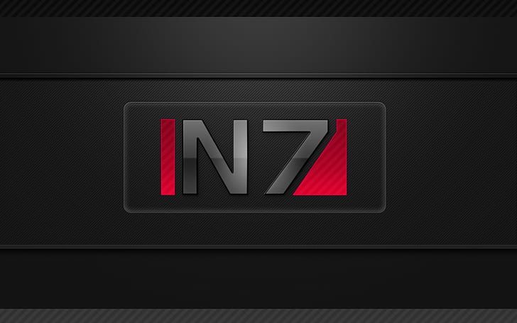 Mass Effect N7 HD, лого на n7, видео игри, ефект, маса, n7, HD тапет