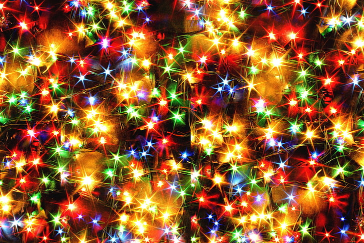 Vacaciones, Navidad, Luces Navideñas, Colores, Luz, Fondo de pantalla HD