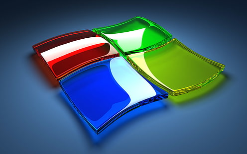3D Windows 7, emblema da Microsoft, computadores, Windows 7, papéis de parede do windows 7, HD papel de parede HD wallpaper