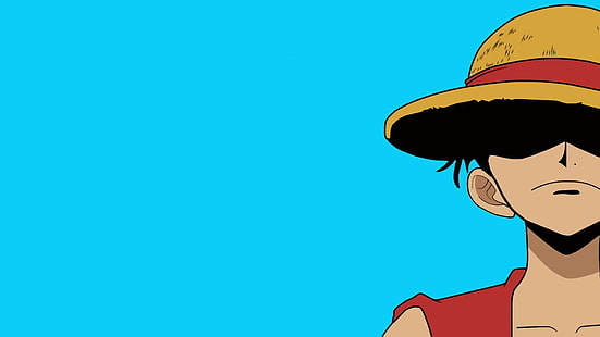 Ilustração de One Piece Monkey D. Luffy, One Piece, fundo simples, Monkey D. Luffy, HD papel de parede HD wallpaper
