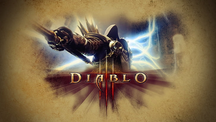 Ilustracja Diablo III, desu, diablo III, tyrael, skrzydła, archanioł sprawiedliwości, zamieć śnieżna, anioł, rozrywka Blizzarda, gra wideo, Tapety HD