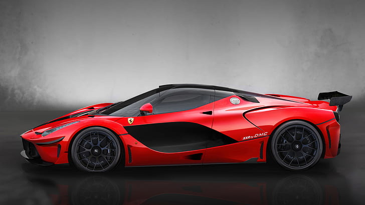 Roter Supersportwagen, DMC LaFerrari FXXR Seitenansicht, roter Ferrari laferrari, Roter Supersportwagen, DMC, LaFerrari, Seite, Ansicht, HD-Hintergrundbild