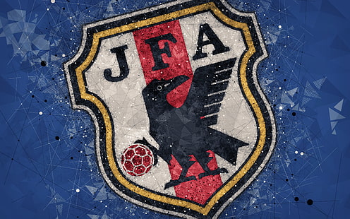 Футбол, Японски национален отбор по футбол, емблема, Япония, лого, HD тапет HD wallpaper