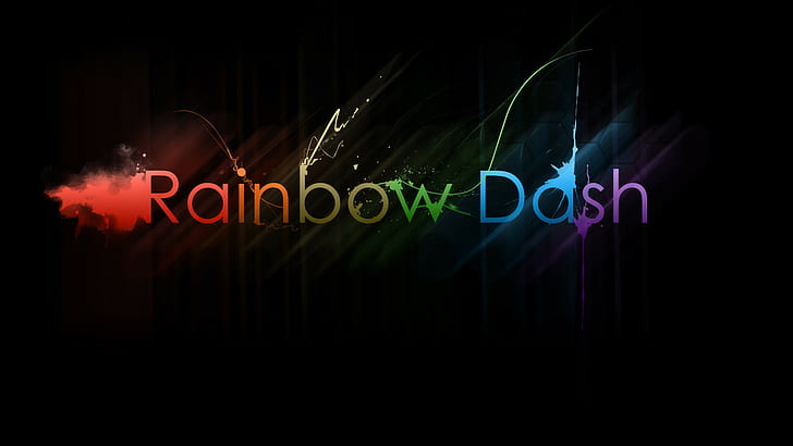 My Little Pony Rainbow Dash Black HD ، كارتون / فكاهي ، أسود ، صغير ، قوس قزح ، ماي ، بوني ، اندفاعة، خلفية HD