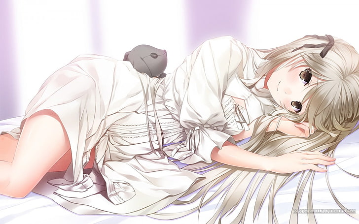Anime Illustration, weiß, Yosuga no Sora, Kasugano Sora, Anime Mädchen, HD-Hintergrundbild
