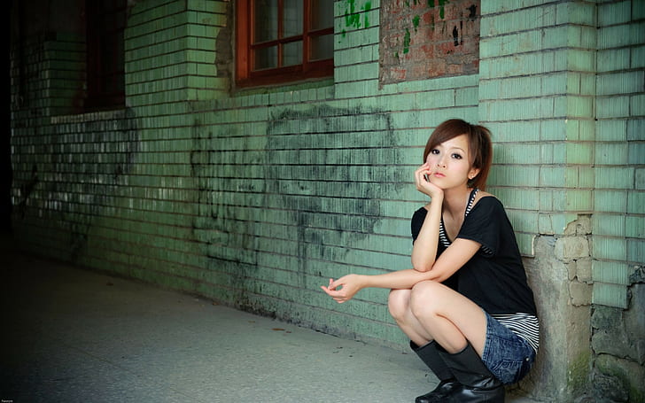 Mikako Zhang, Asian, Mikako Zhang Kaijie, women, urban, model, HD wallpaper