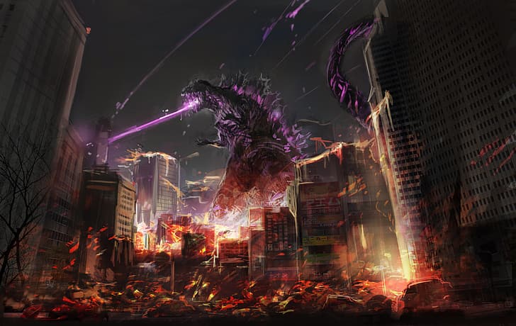 Shin Godzilla ภาพยนตร์ สิ่งมีชีวิต ญี่ปุ่น Godzilla งานศิลปะ, วอลล์เปเปอร์ HD