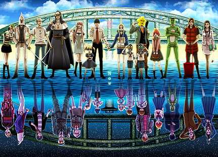 Arakawa under bron, Nino (Arakawa under bron), Ichinomiya Kou, Hoshi (Arakawa under bron), Maria (Arakawa under bron), HD tapet HD wallpaper
