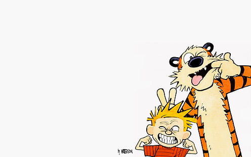 Ilustracja Calvin i Hobbes, Komiksy, Calvin & Hobbes, Calvin (Calvin & Hobbes), Hobbes (Calvin & Hobbes), Tapety HD HD wallpaper