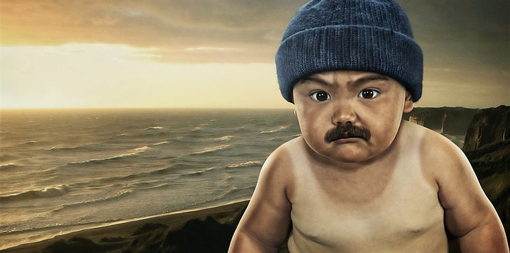 bayi fotografi bayi anak-anak laki-laki kumis jenggot karya seni iklan portofolio viral 600 abstrak fotografi hd seni, fotografi, bayi, Wallpaper HD