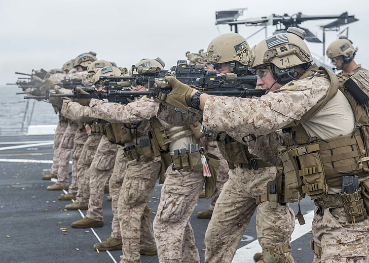 armas, ejército, soldados, Cuerpo de Marines de los Estados Unidos, Fondo de pantalla HD