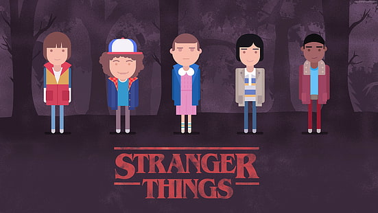арт, Stranger Things, постер, 4K, сериал, сезон 2, HD обои HD wallpaper