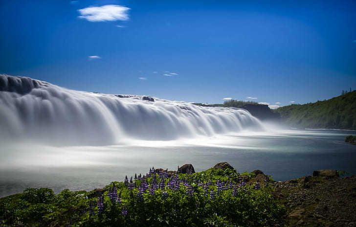 Ansicht Niagarafälle, Wasserfall, Faxi, Ansicht, Niagarafälle, 300B, B + W, ND-Filter, Guðmundsson, Natur, Landschaft, Wasser, Landschaften, Fluss, Fallen, HD-Hintergrundbild