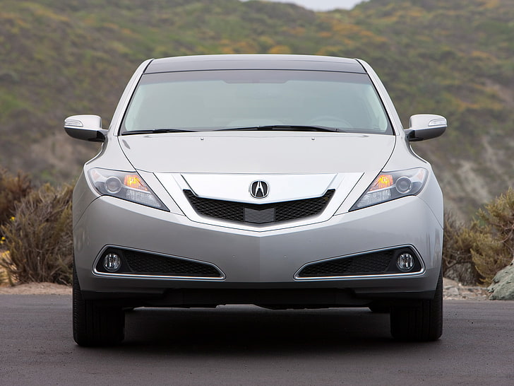 silver Acura RDX SUV, acura, zdx, 2009, silver metallic, front view, style, cars, nature, HD wallpaper