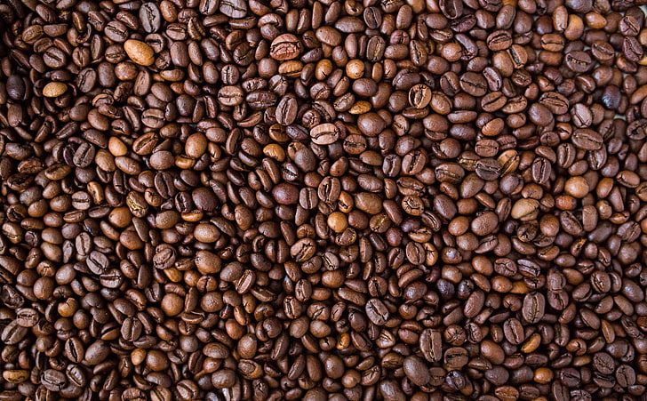 Granos de café, café en grano, alimentos y bebidas, oscuro, marrón, café, café, energía, granos, bebidas, bebidas, tostado, aroma, cafeína, Fondo de pantalla HD