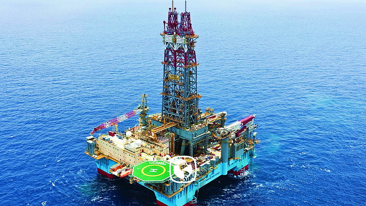 Oil, Maersk, Industrial, Rig, Building, HD wallpaper