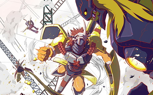 greymon, Digimon, anime, Digimon Tri, Sfondo HD HD wallpaper