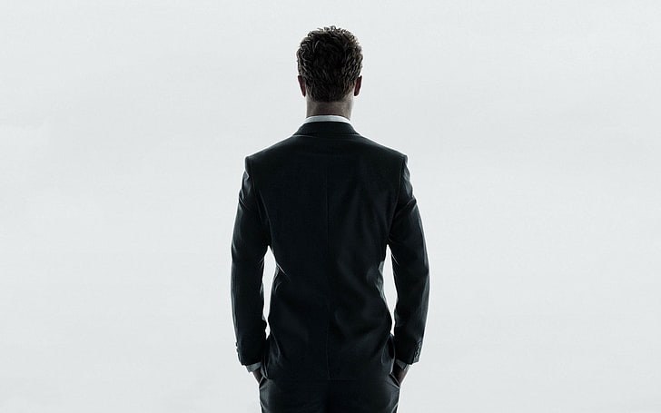 manteau noir pour homme, cinquante nuances de gris, 2015, gris chrétien, jamie dornan, Fond d'écran HD